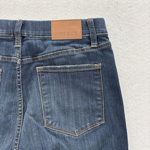 Judy Blue Slim Boot Jeans Womens 13/31 Blue Dark Wash High Rise Stretch Denim - Picture 11 of 13